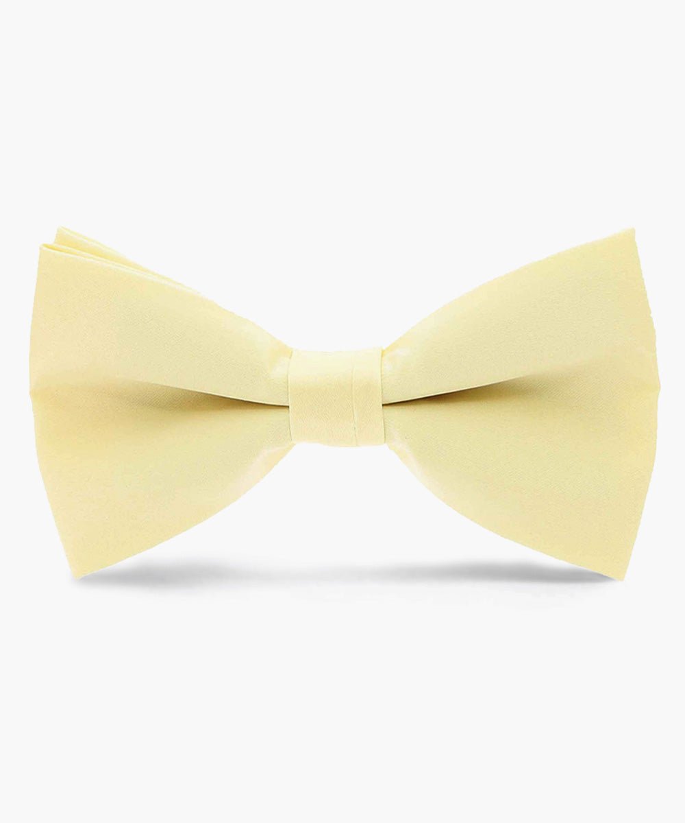 Vittorio Farina Men's Satin Bow Tie in Gift Box - basic - bow - tie - maize - Classy Cufflinks