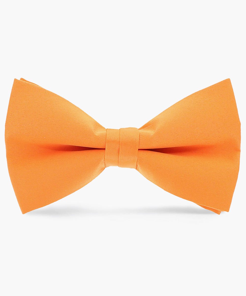Vittorio Farina Men's Satin Bow Tie in Gift Box - basic - bow - tie - orange - Classy Cufflinks