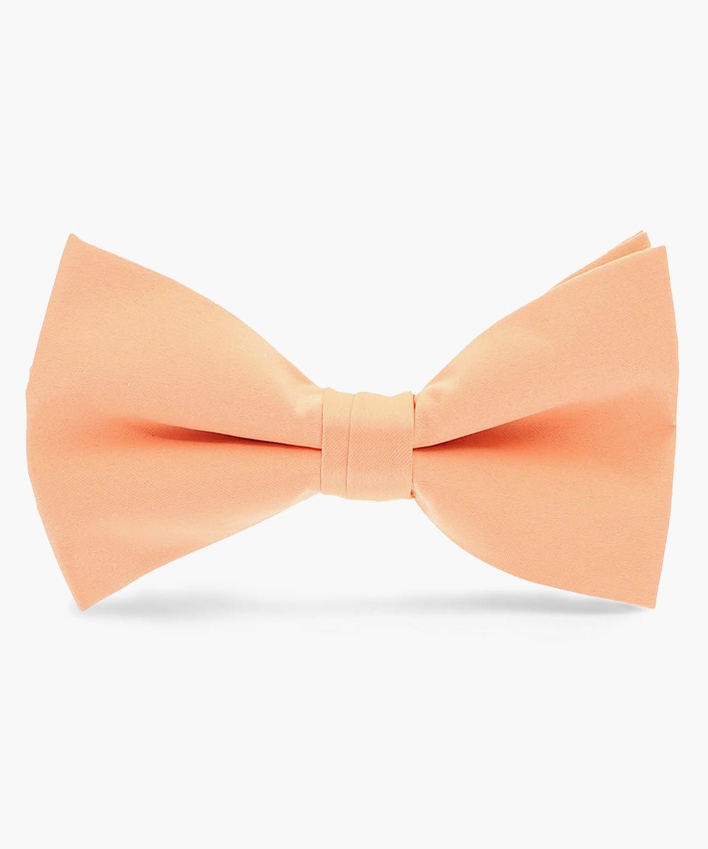 Vittorio Farina Men's Satin Bow Tie in Gift Box - basic - bow - tie - peach - Classy Cufflinks