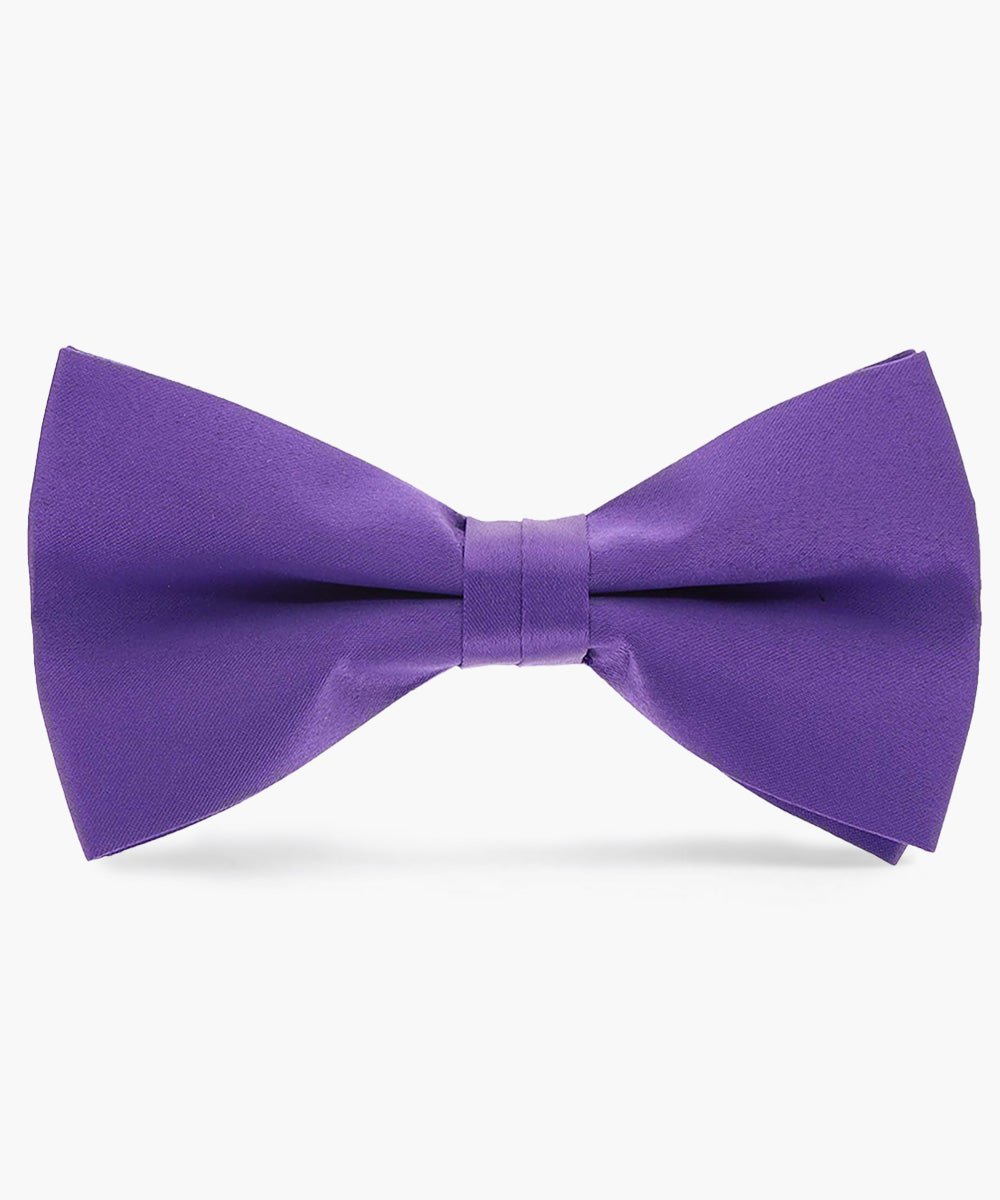 Vittorio Farina Men's Satin Bow Tie in Gift Box - basic - bow - tie - purple - Classy Cufflinks