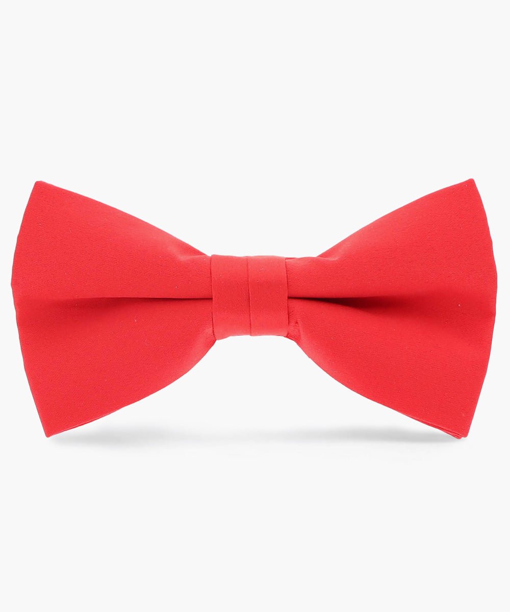 Vittorio Farina Men's Satin Bow Tie in Gift Box - basic - bow - tie - red - Classy Cufflinks