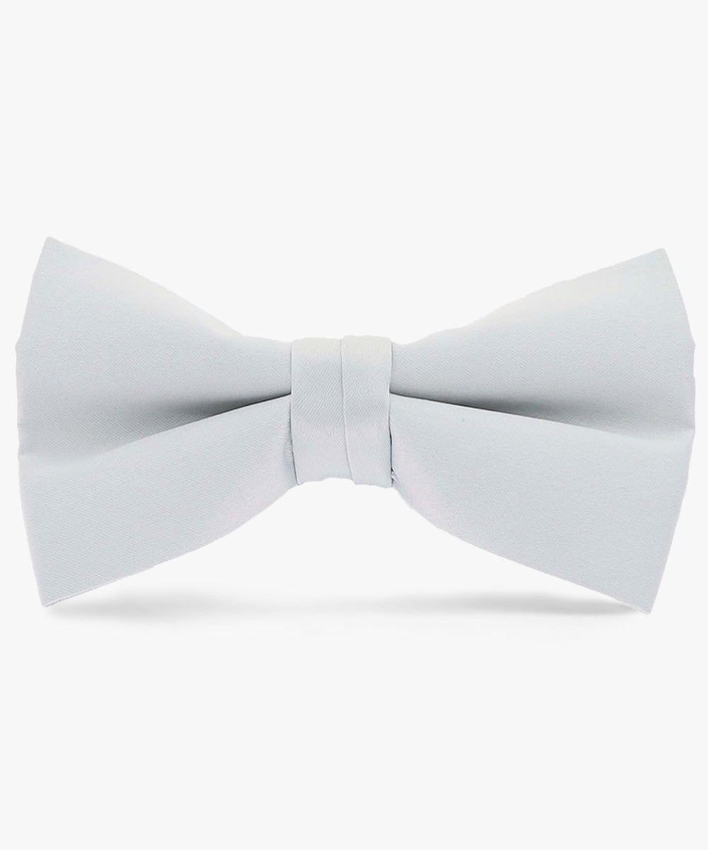 Vittorio Farina Men's Satin Bow Tie in Gift Box - basic - bow - tie - silver - Classy Cufflinks
