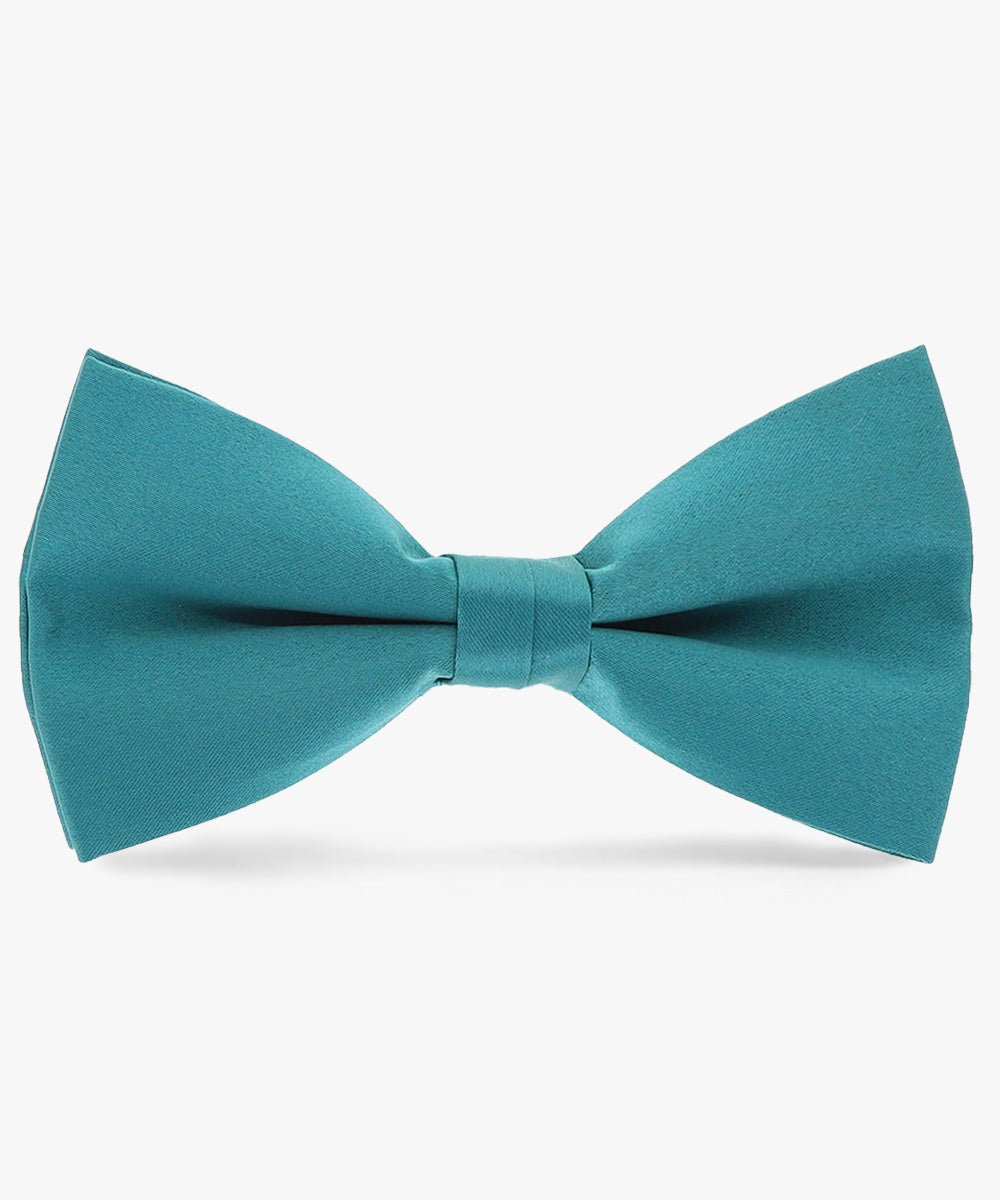 Vittorio Farina Men's Satin Bow Tie in Gift Box - basic - bow - tie - teal - Classy Cufflinks