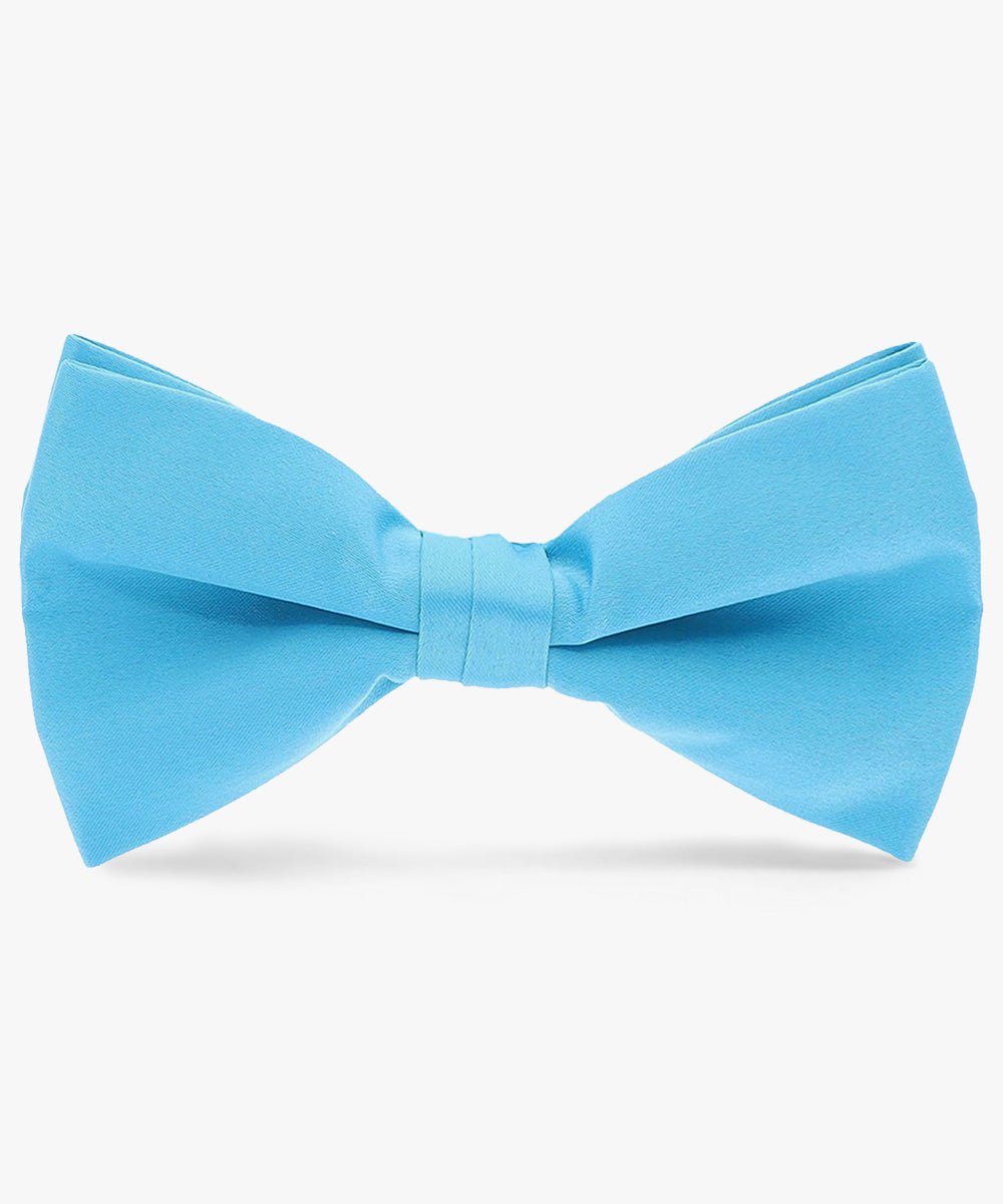 Vittorio Farina Men's Satin Bow Tie in Gift Box - basic - bow - tie - turquoise - Classy Cufflinks