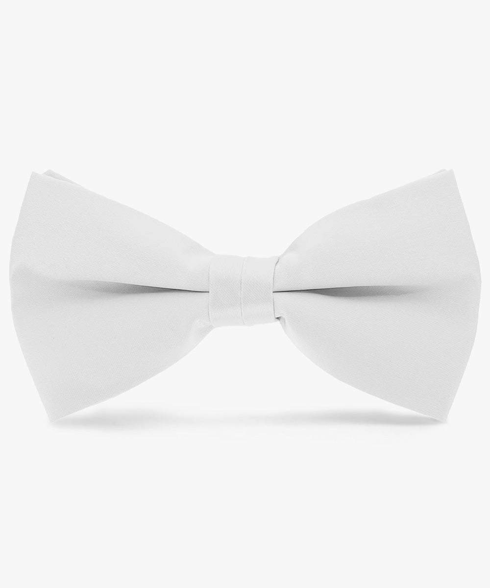 Vittorio Farina Men's Satin Bow Tie in Gift Box - basic - bow - tie - white - Classy Cufflinks