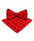 Vittorio Farina Men's Polka Dot Satin Bow Tie & Pocket Square in Gift Box - bh - 0003 - Classy Cufflinks