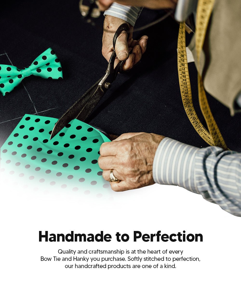 Vittorio Farina Men's Polka Dot Satin Bow Tie &amp; Pocket Square in Gift Box - bh - 0017 - Classy Cufflinks