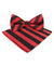 Vittorio Farina Men's Striped Satin Bow Tie & Pocket Square in Gift Box - bh - 1548 - Classy Cufflinks