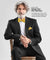 Vittorio Farina Men's Striped Satin Bow Tie & Pocket Square in Gift Box - bh - 1582 - Classy Cufflinks