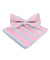 Vittorio Farina Men's Striped Satin Bow Tie & Pocket Square in Gift Box - bh - 1584 - Classy Cufflinks
