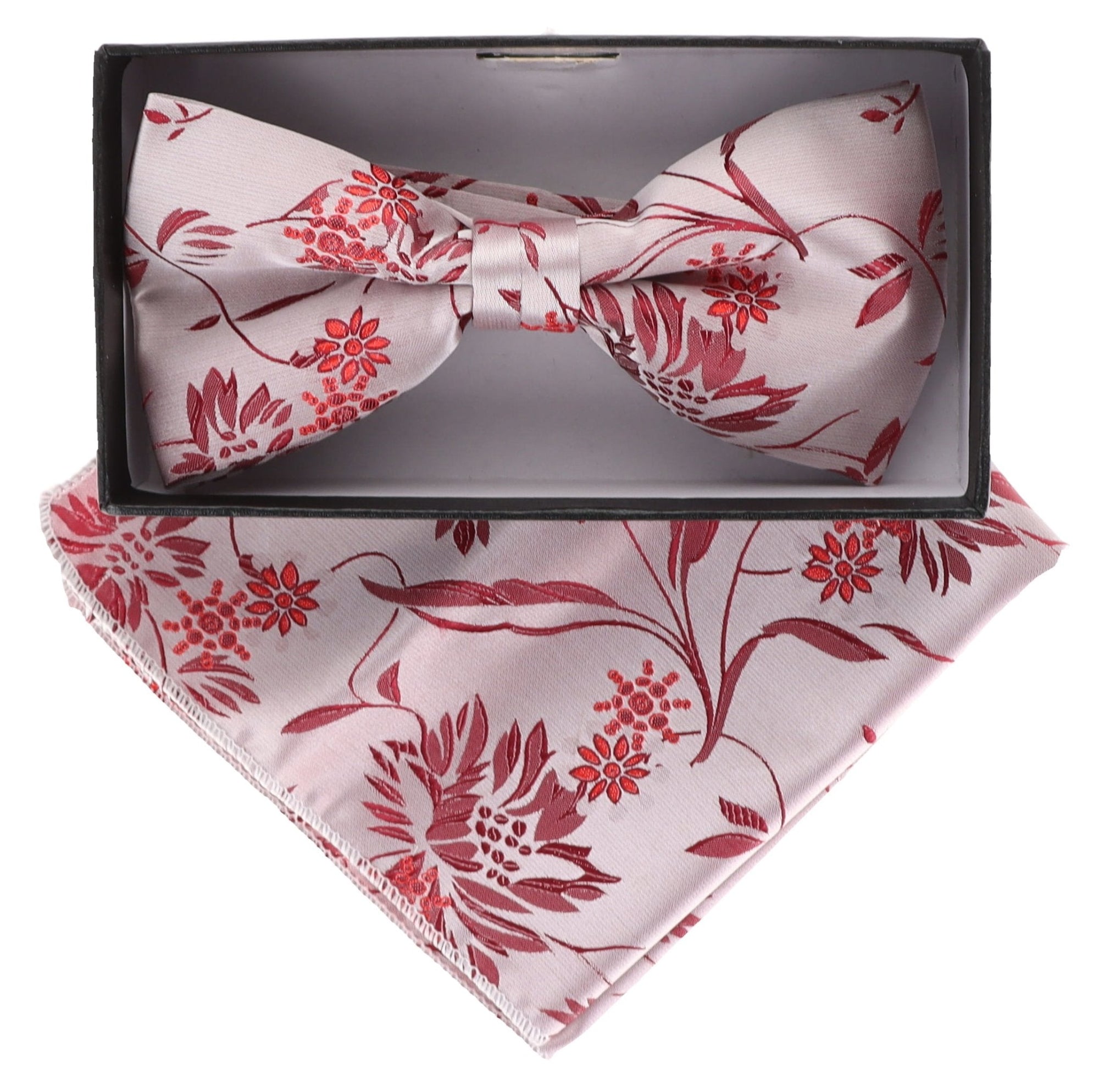 Vittorio Farina Floral Designer Bow Tie & Pocket Square - BH-21009 - Classy Cufflinks