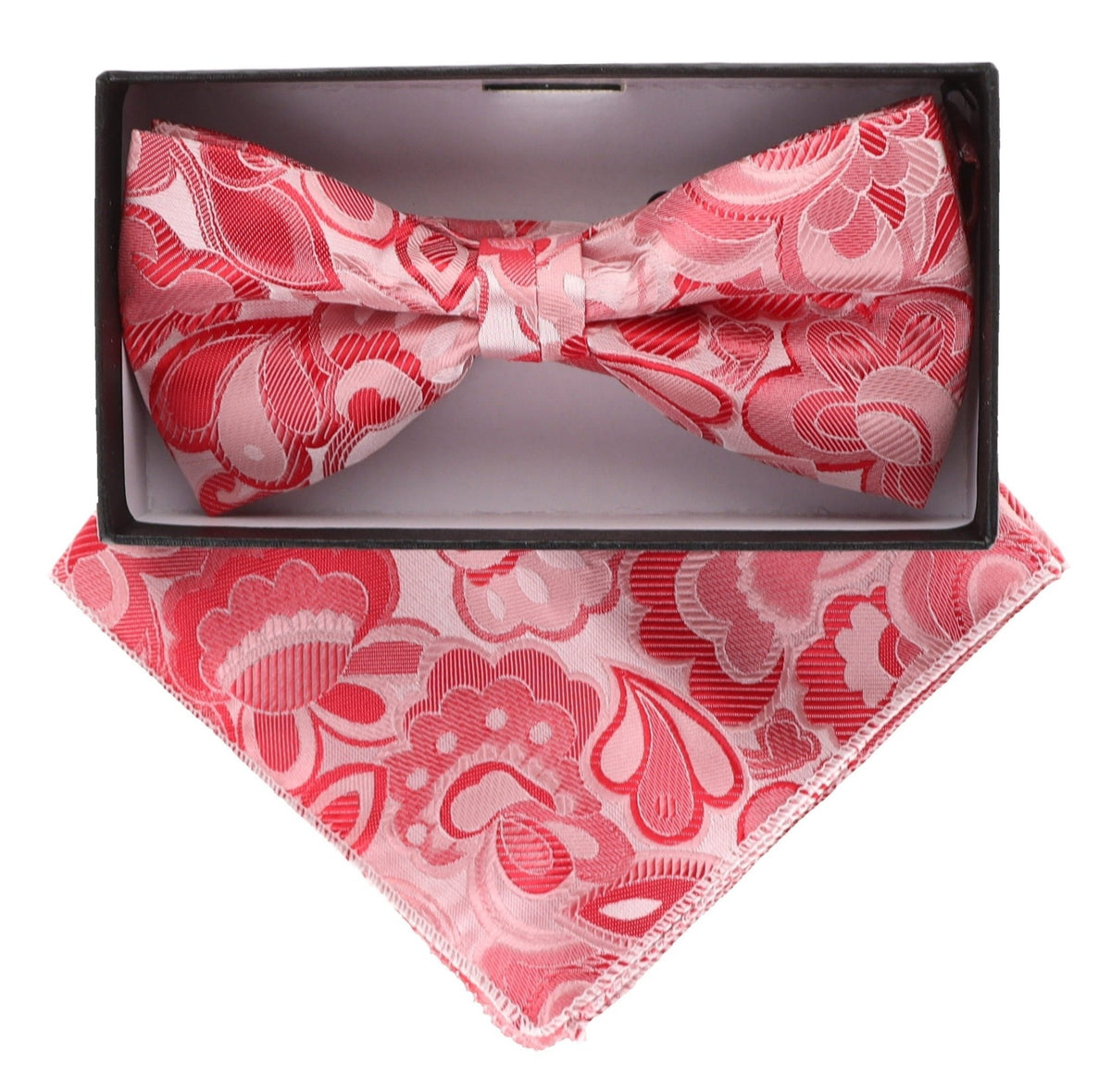 Vittorio Farina Floral Designer Bow Tie &amp; Pocket Square - BH-21031 - Classy Cufflinks
