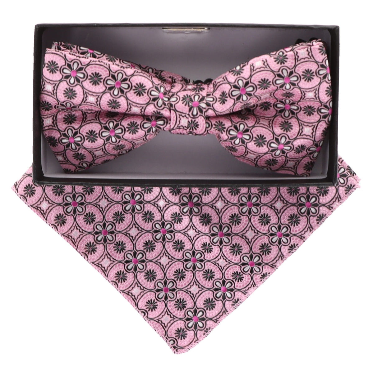 Vittorio Farina Paisley Designer Bow Tie &amp; Pocket Square - BH-21038 - Classy Cufflinks