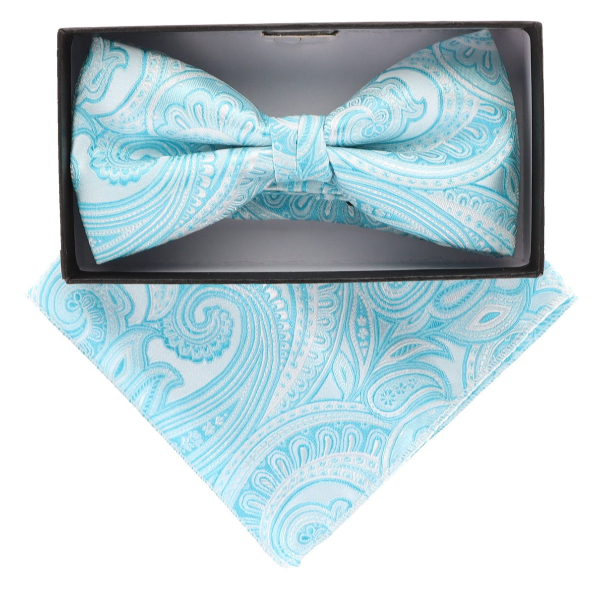Vittorio Farina Paisley Designer Bow Tie &amp; Pocket Square - BH-21047 - Classy Cufflinks