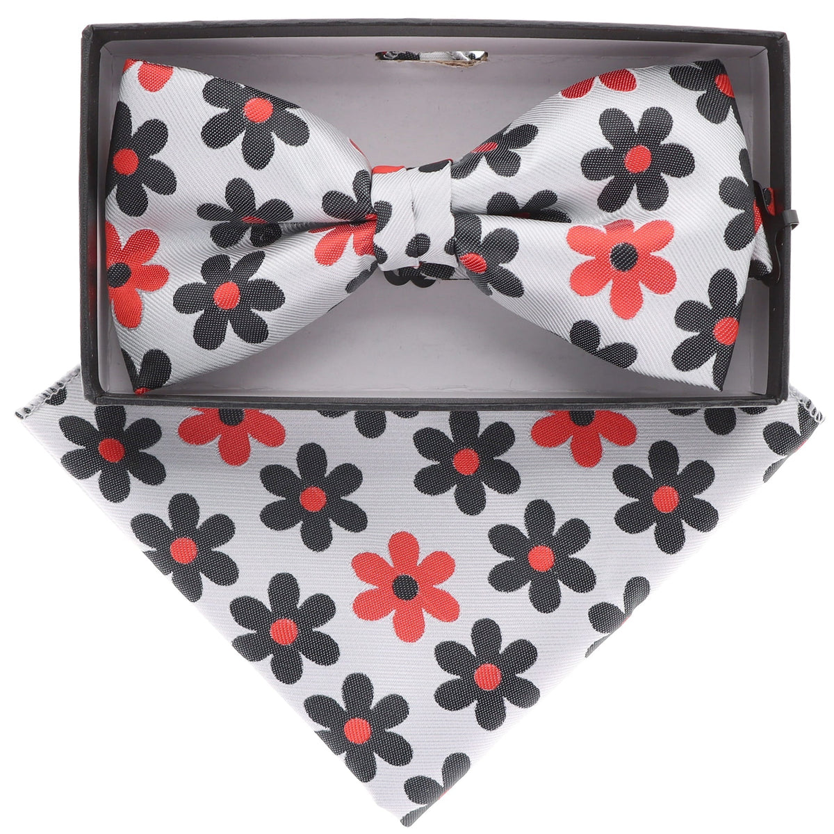 Vittorio Farina Floral Designer Bow Tie &amp; Pocket Square - BH-21081 - Classy Cufflinks