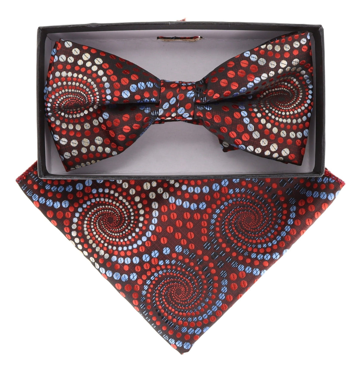 Vittorio Farina Geometric Designer Bow Tie &amp; Pocket Square - BH-21090 - Classy Cufflinks