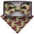 Vittorio Farina Geometric Designer Bow Tie & Pocket Square - BH-21126 - Classy Cufflinks