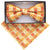 Vittorio Farina Geometric Designer Bow Tie & Pocket Square - BH-21184 - Classy Cufflinks