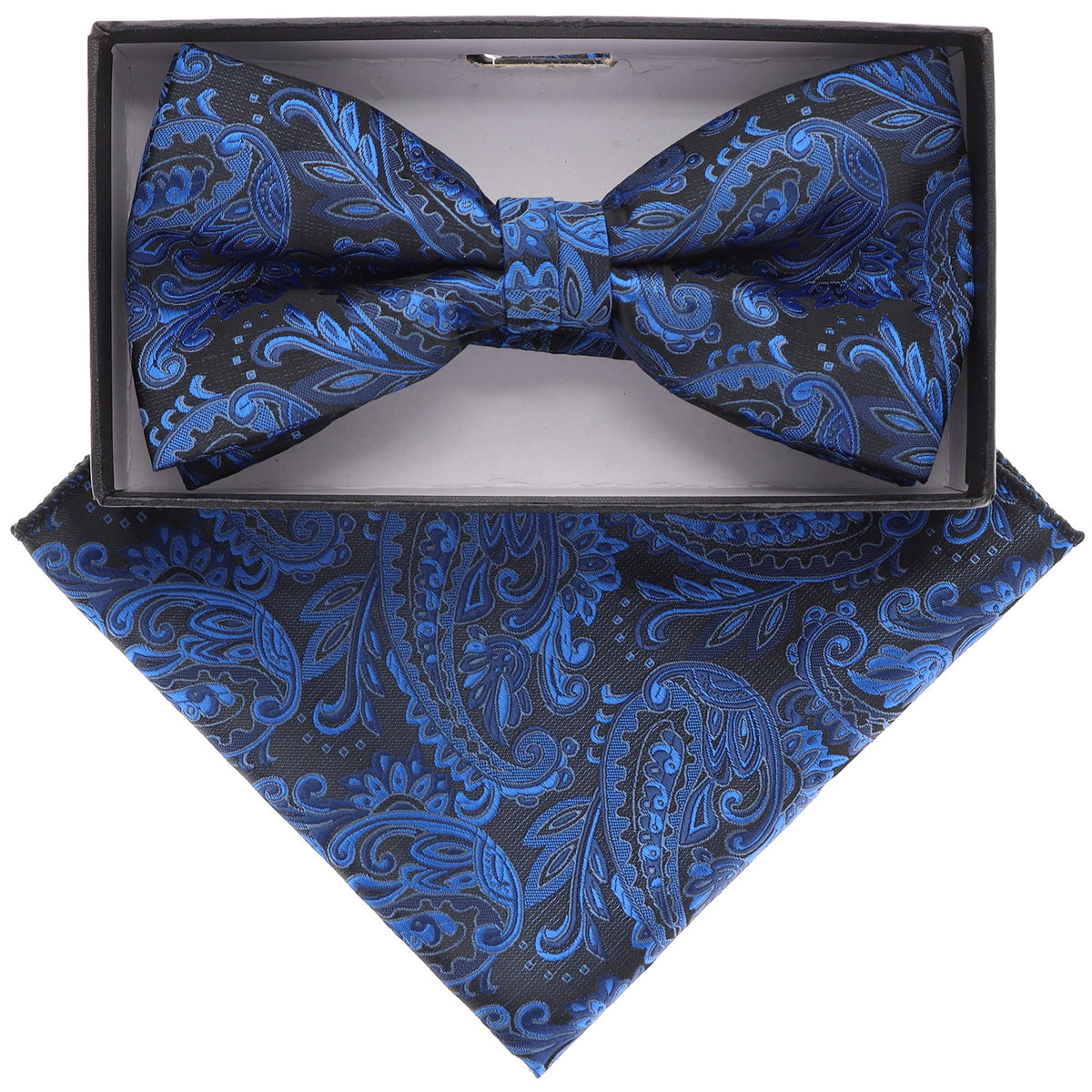 Vittorio Farina Floral Designer Bow Tie &amp; Pocket Square - BH - D - 21147 - Classy Cufflinks