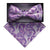 Vittorio Farina Men's Paisley Design Satin Bow Tie & Pocket Square in Gift Box - BH - D_23084 - Classy Cufflinks