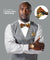 Vittorio Farina Men's Kente Satin Bow Tie & Pocket Square in Gift Box - BH - K_Kente 4 - Classy Cufflinks