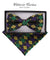 Vittorio Farina Mardi Gras Printed Bow Tie and Pocket Square - BH - MG_Mardi #2 - Classy Cufflinks