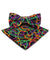 Vittorio Farina Mardi Gras Printed Bow Tie and Pocket Square - BH - MG_Mardi #4 - Classy Cufflinks