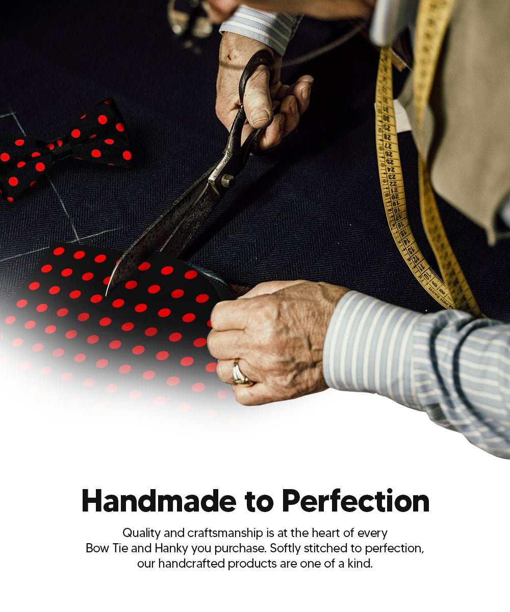 Vittorio Farina Polka Dot Bow Tie &amp; Pocket Square Multipacks - BH - PD - 3_BLACK - Classy Cufflinks