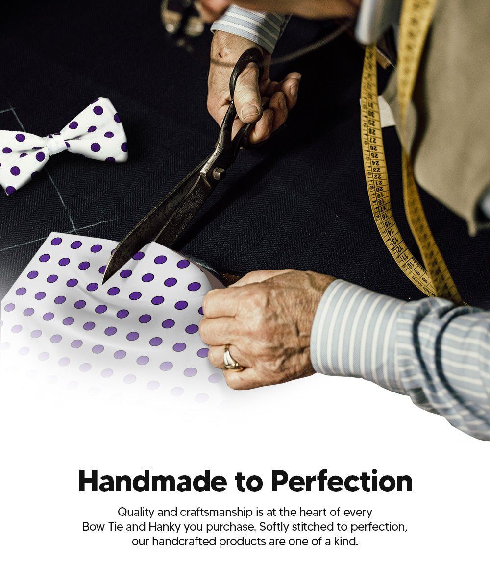 Vittorio Farina Polka Dot Bow Tie &amp; Pocket Square Multipacks - BH - PD - 3_WHITE - Classy Cufflinks