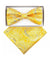 Vittorio Farina Men's Metallic Design Bow Tie & Pocket Square in Gift Box - bhm - 026 - Classy Cufflinks