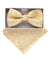 Vittorio Farina Men's Metallic Design Bow Tie & Pocket Square in Gift Box - bhm - 050 - Classy Cufflinks
