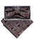 Vittorio Farina Men's Metallic Design Bow Tie & Pocket Square in Gift Box - bhm - 056 - Classy Cufflinks