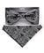 Vittorio Farina Men's Metallic Design Bow Tie & Pocket Square in Gift Box - bhm - 058 - Classy Cufflinks