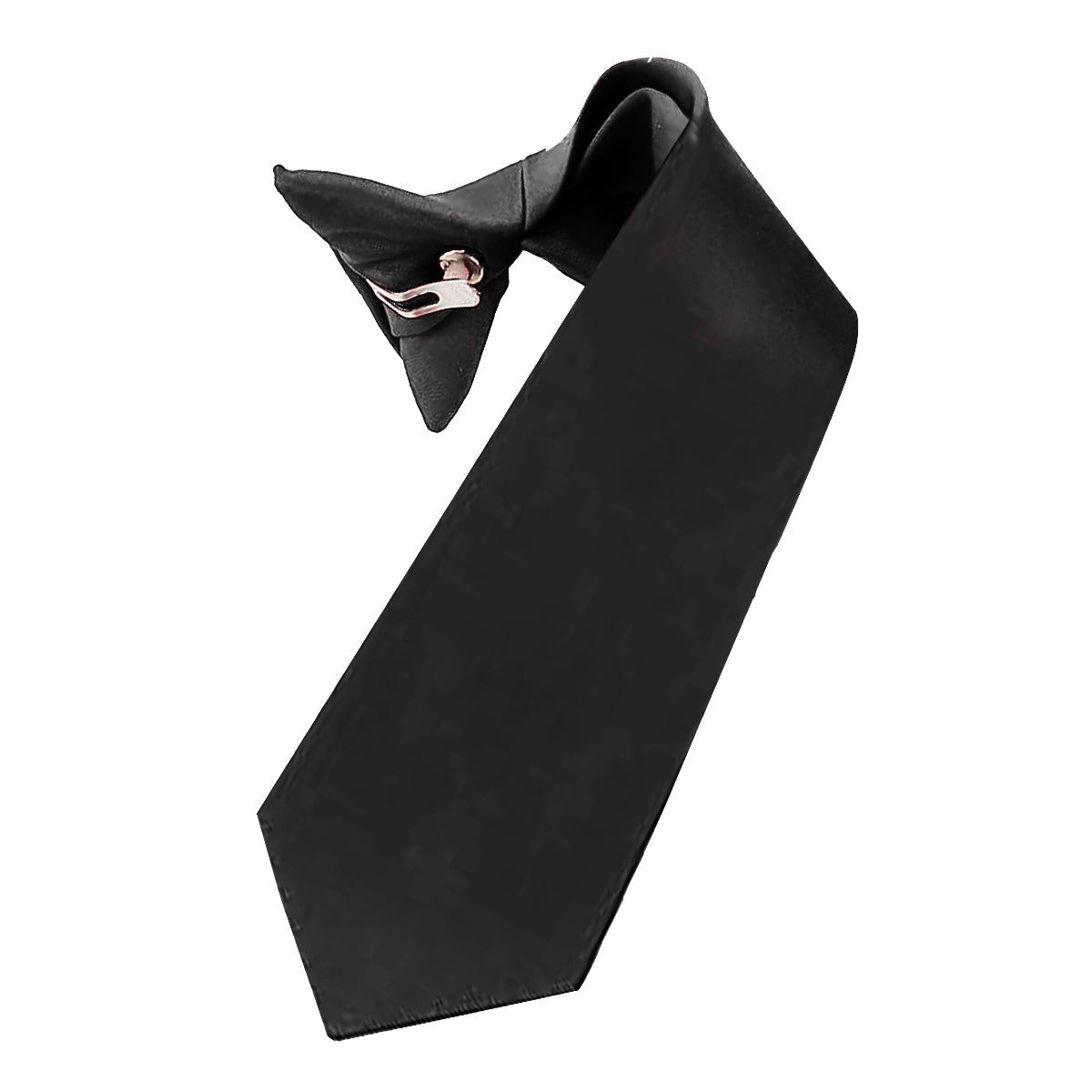 Vittorio Farina Boy's Satin Clip Necktie - boys clip black 16in - Classy Cufflinks