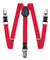 Vittorio Farina Vibrant Colorful Boy's Silver Clip End Suspender - boys - suspender - red - Classy Cufflinks