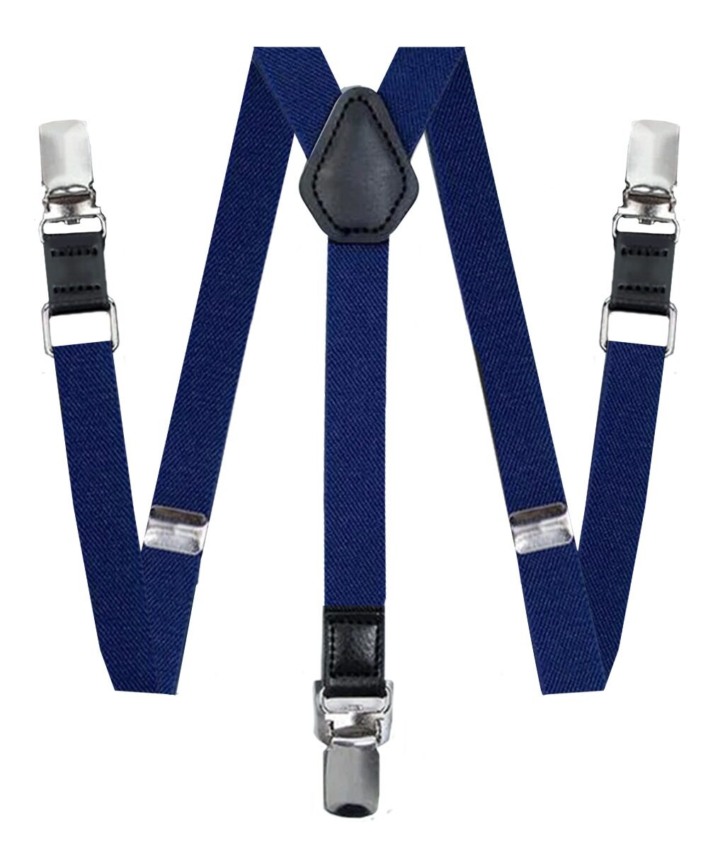 Vittorio Farina Boy's Clip End Suspender with Silver Hardware in Gift Box: 70% Polyester &amp; 30% - boys - suspender - royal - Classy Cufflinks