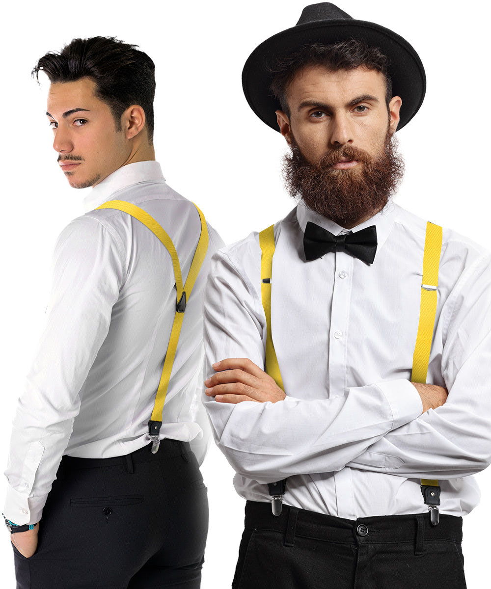 Vittorio Farina Men's Convertible Suspender in Gift Box: 70% Polyester &amp; 30% Elastomer