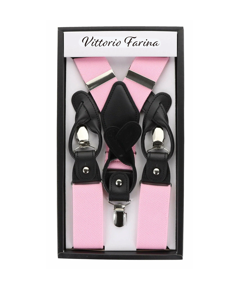 Vittorio Farina Men's Convertible Suspender in Gift Box: 70% Polyester &amp; 30% Elastomer
