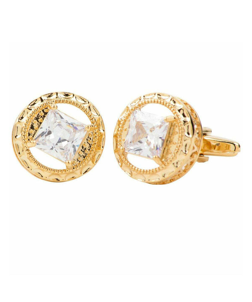 Vittorio Vico Gold Iced Wedding Cufflinks in Gift Box: CL100x Series