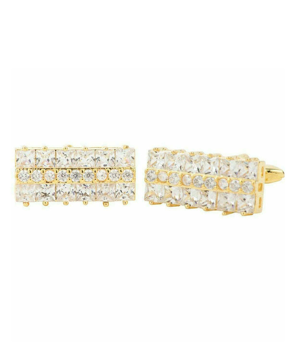 Vittorio Vico Gold Iced Wedding Cufflinks in Gift Box: CL100x Series