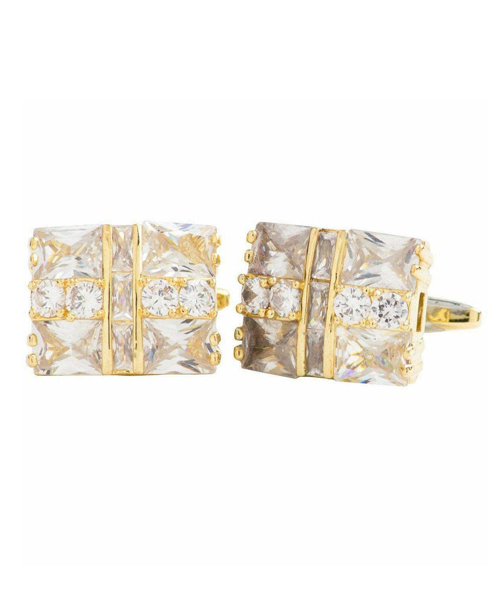 Vittorio Vico Gold Iced Wedding Cufflinks in Gift Box: CL100x Series