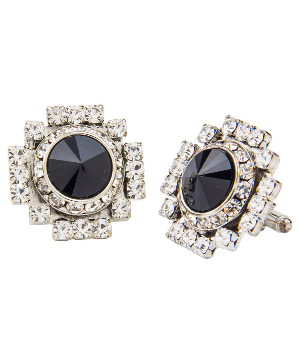 Vittorio Vico Silver Iced Wedding Cufflinks in Gift Box: CL105x Series