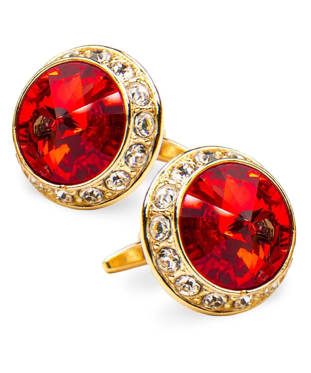 Vittorio Vico Large Bling Colorstone Cufflinks: CL15XX Series - cl - 1504 - Classy Cufflinks