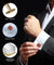 Vittorio Vico Men's Large Square Studded Colored Crystal Cufflinks: CL76XX Series - CL - 7604 - Classy Cufflinks