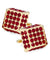 Vittorio Vico Men's Large Square Studded Colored Crystal Cufflinks: CL76XX Series - CL - 7604 - Classy Cufflinks