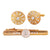 Vittorio Vico Gold Rhinestone Cufflinks & Tie Bar Set - CR-029 - Classy Cufflinks