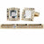 Vittorio Vico Gold Rhinestone Cufflinks & Tie Bar Set - CR-038 - Classy Cufflinks