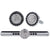 Vittorio Vico Silver Rhinestone Cufflinks & Tie Bar Set - CR-061 - Classy Cufflinks