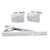 Vittorio Vico Silver Rhinestone Cufflinks & Tie Bar Set - CR-090 - Classy Cufflinks