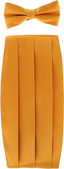 Vittorio Farina Gift Box (Cummerbund & Bow Tie Set) - cummerbund-gold - Classy Cufflinks